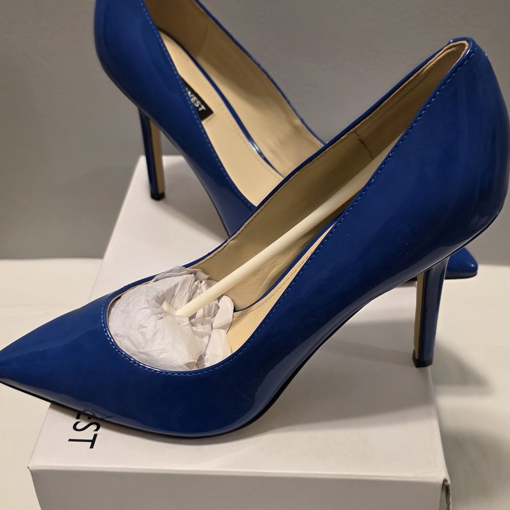 BRAND NEW Nine West Elegant Blue Bliss3 Stiletto Pumps